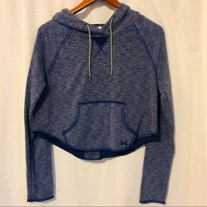 Under Armor Rollick Cropped Heather Purple Hoodie